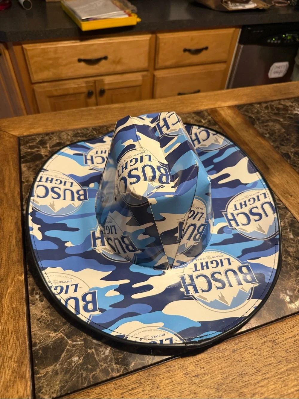 Busch Light Blue Camo Party Cowboy Hat - Unbranded